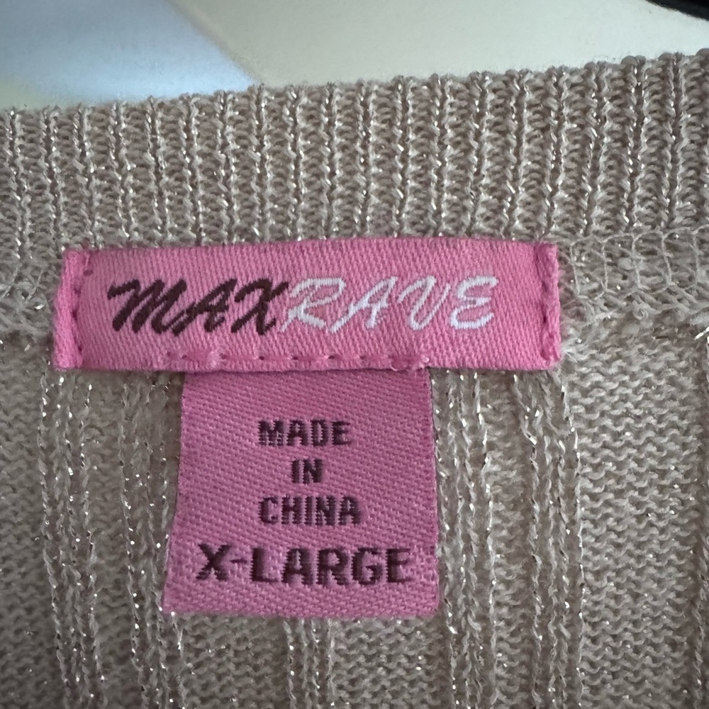 Max Rave V-Neck Sweater - Beige - Picture 3 of 4